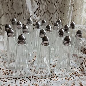Lot Of 19 Glass Salt & Pepper Shakers